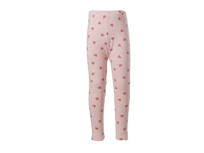 Rosa Leggings mit roten Herzen