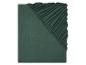 Dunkelgrünes Jersey-Spannbettlaken.