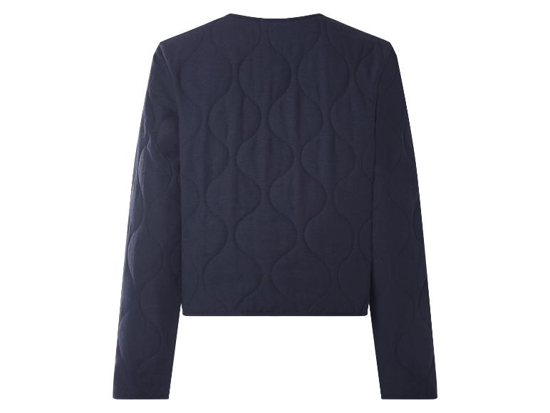 Dunkelblaue Steppjacke, Rückansicht