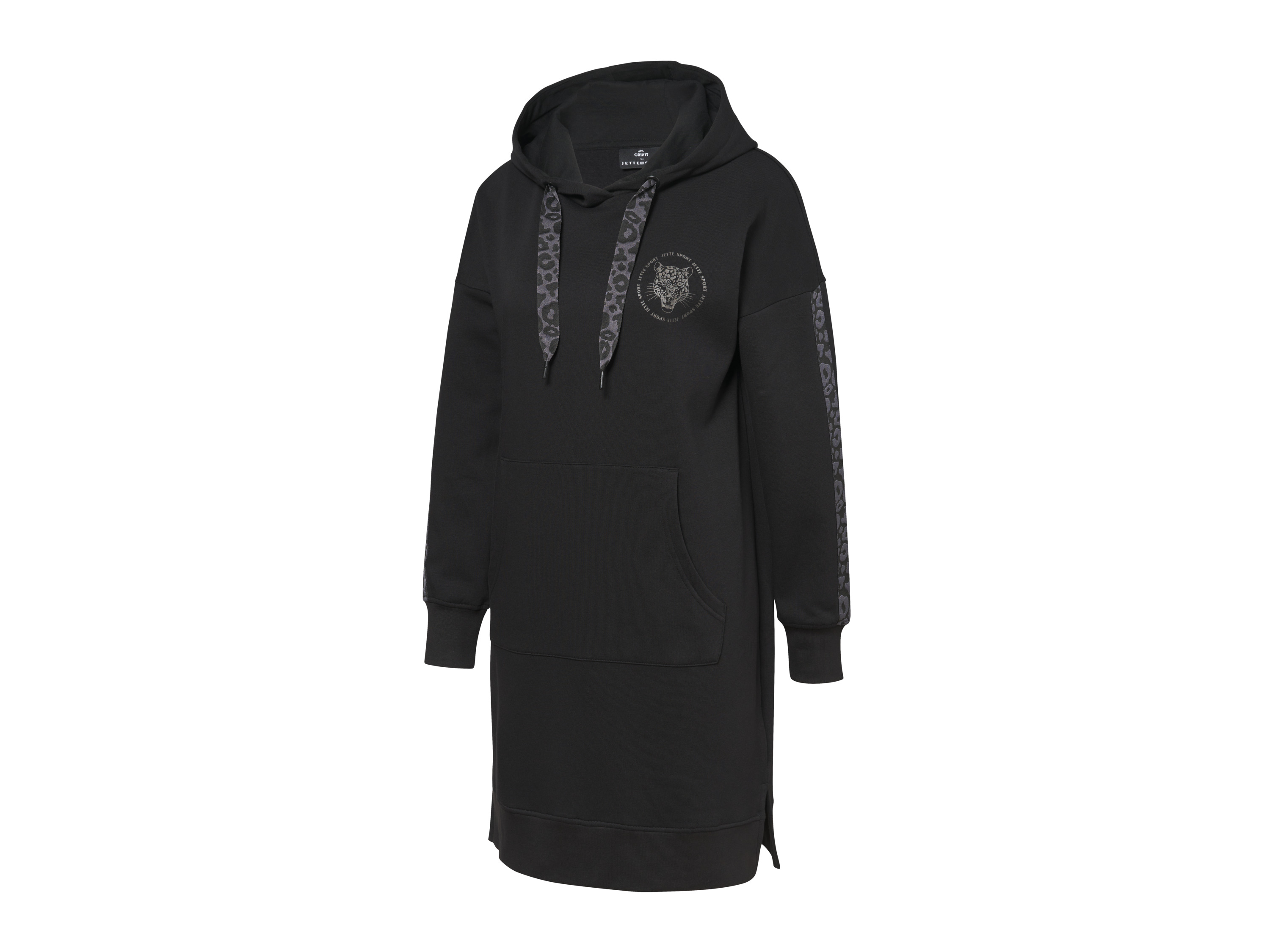 Crivit by Jette Sport Damen Sweatkleid/-jacke (Schwarz, M (40/42))““ | dass ein Textil- oder Lederprodukt auf mehr als 300 Schadstoffe geprüft wurde. Cotton made in Africa Wir unterstützen den nachhaltigen Baumwollanbau in Afrika Mit dem Kauf dieses Produkts leistest Du einen wichtigen Beitrag zur Zukunft Afrikas uns zum Schutz der Umwelt. Du unterstützt die Initiative Cotton made in Africa dabei, die Lebensbedingungen afrikanischer Kleinbäuerinnen und Kleinbauern und ihrer Familien zu verbessern und die Umwelt zu schützen. Mehr unter: cottonmadeinafrica.org/massbalance Eine Initiative der AID BX Trade Foundation RCS – Recycled Claim Standard Benutzung ab 40 % recyceltem Material Zertifizierungsnummer: CU 851646 Aus Alt mach Neu: Durch die Wiederverwendung bereits genutzter Materialien werden wertvolle Ressourcen gespart. RCS ermöglicht die Ermittlung und Rückverfolgung des im Produkt verwendeten Recyclingmaterials. ecoprint by CHT Logo 100 % ökologischer Textildruck Mit ecoprint by CHT zu einem positiven ökologischen Fußabdruck! Das innovative Drucksystem beinhaltet wasserbasierte Druckpasten und speziell ausgewählte Farben, für höchste ökologische Standards auf dem fertigen Textil. ecoprint by CHT enthält keine schädlichen Inhaltsstoffe und ist daher unbedenklich für Mensch und Umwelt. Pvc- und Phthalat-frei pflegeleicht weicher Griff Hohenstein Das passt perfekt Das Prüfinstitut Hohenstein führt seit rund 60 Jahren Reihenmessungen und Studien zur Erfassung der Körpermaße durch. Mit Nutzung der 3-D-Bodyscannertechnologie werden die realen Körperformen visualisiert und in verlässliche Größentabellen umgerechnet.““