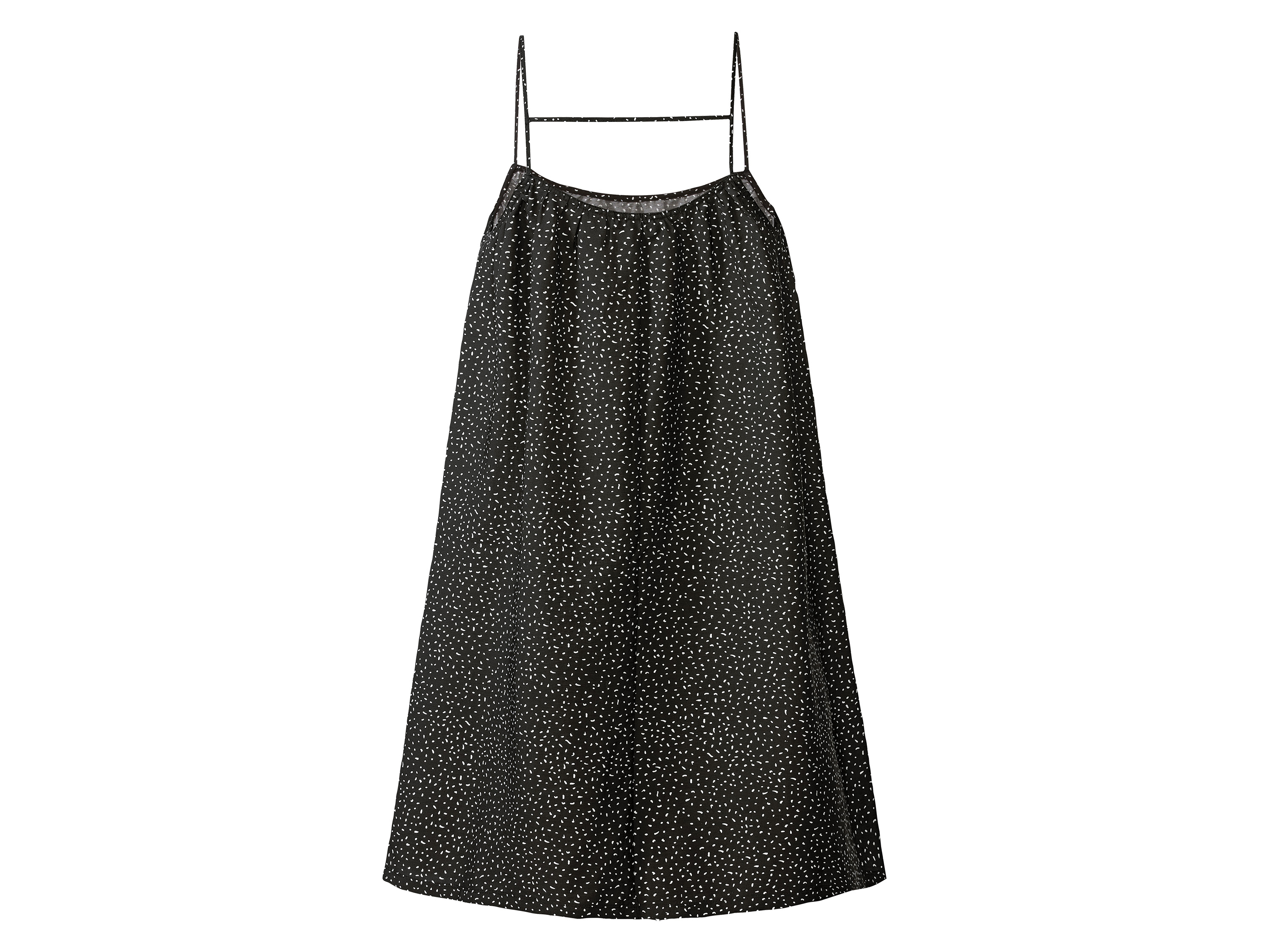 ESMARA® Damen Spaghetti-Kleid kurz (schwarz/gepunktet, M (40/42)) – Bild 2 von 2