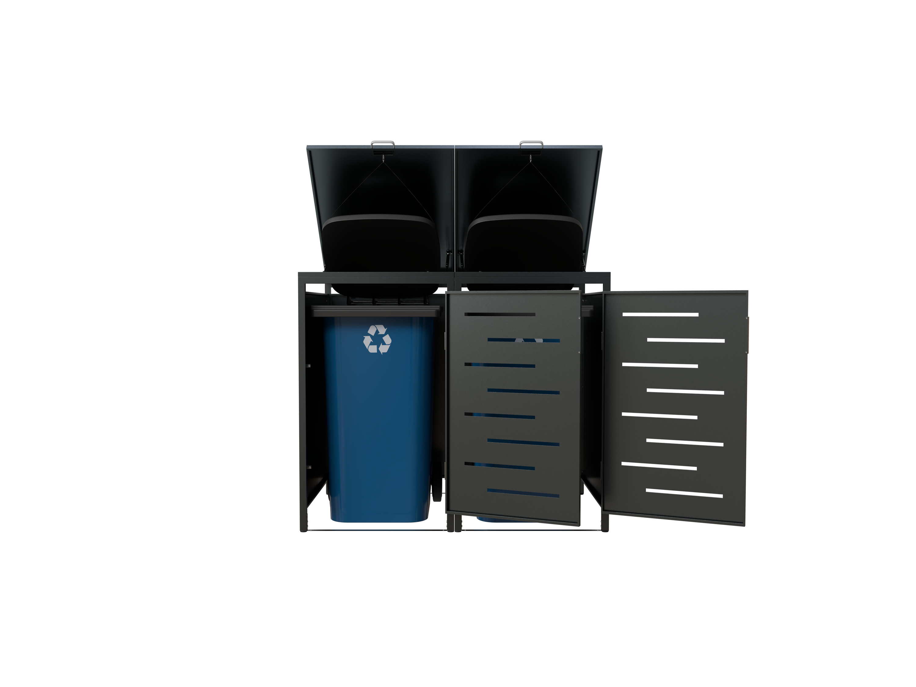 JUSKYS Metall Mülltonnenbox Arel (2er) – Bild 4 von 4