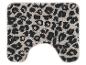 WC-Vorleger mit Leopardenmuster in Schwarz und Beige
