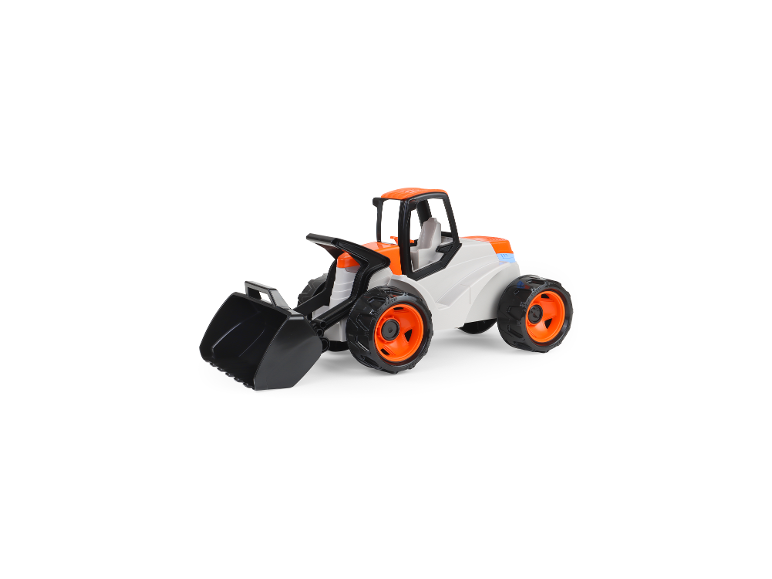 LENA GIGA TRUCKS Aufsitz-Schaufellader Spielzeug in Weiß, Orange und Schwarz