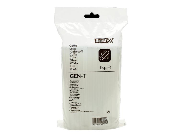 Rapid GEN-T transparente Klebesticks, Ø 12 x 190 mm, 1 kg für vielseitige Anwendungen