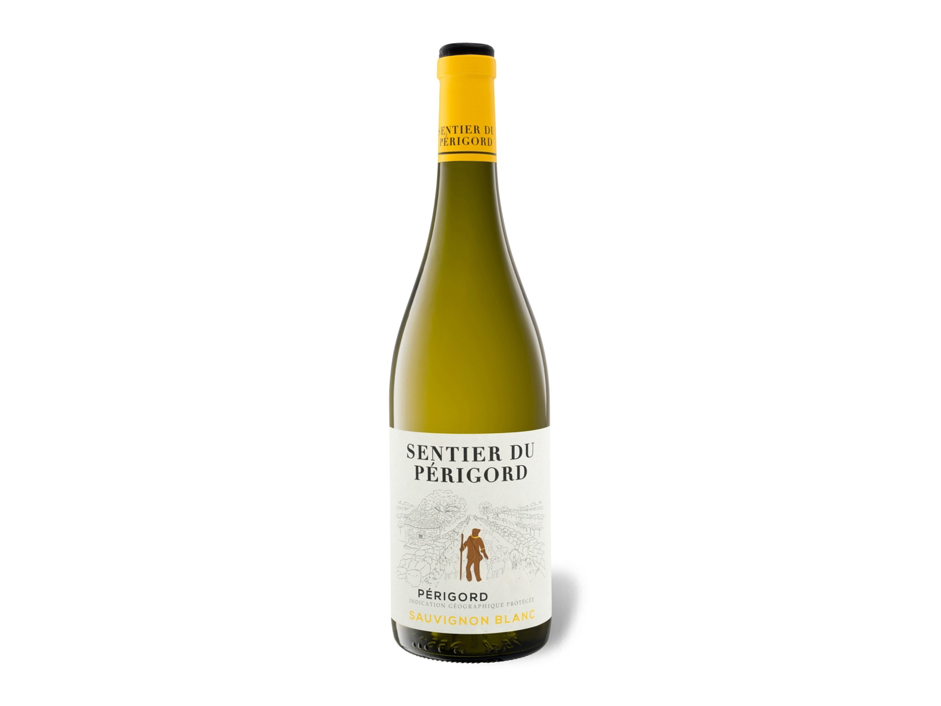Lidl Wein-Angebot - Sentier du Périgord Sauvignon Blanc IGP trocken, Weißwein 2024