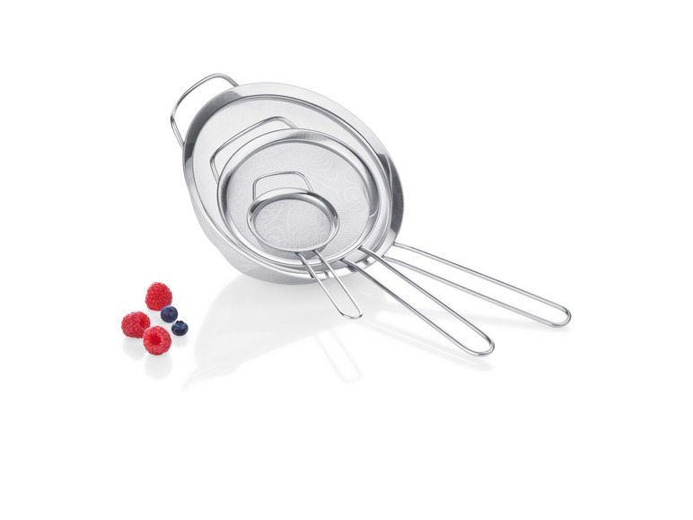 Edelstahl-Küchensieb-Set, 3 Stück