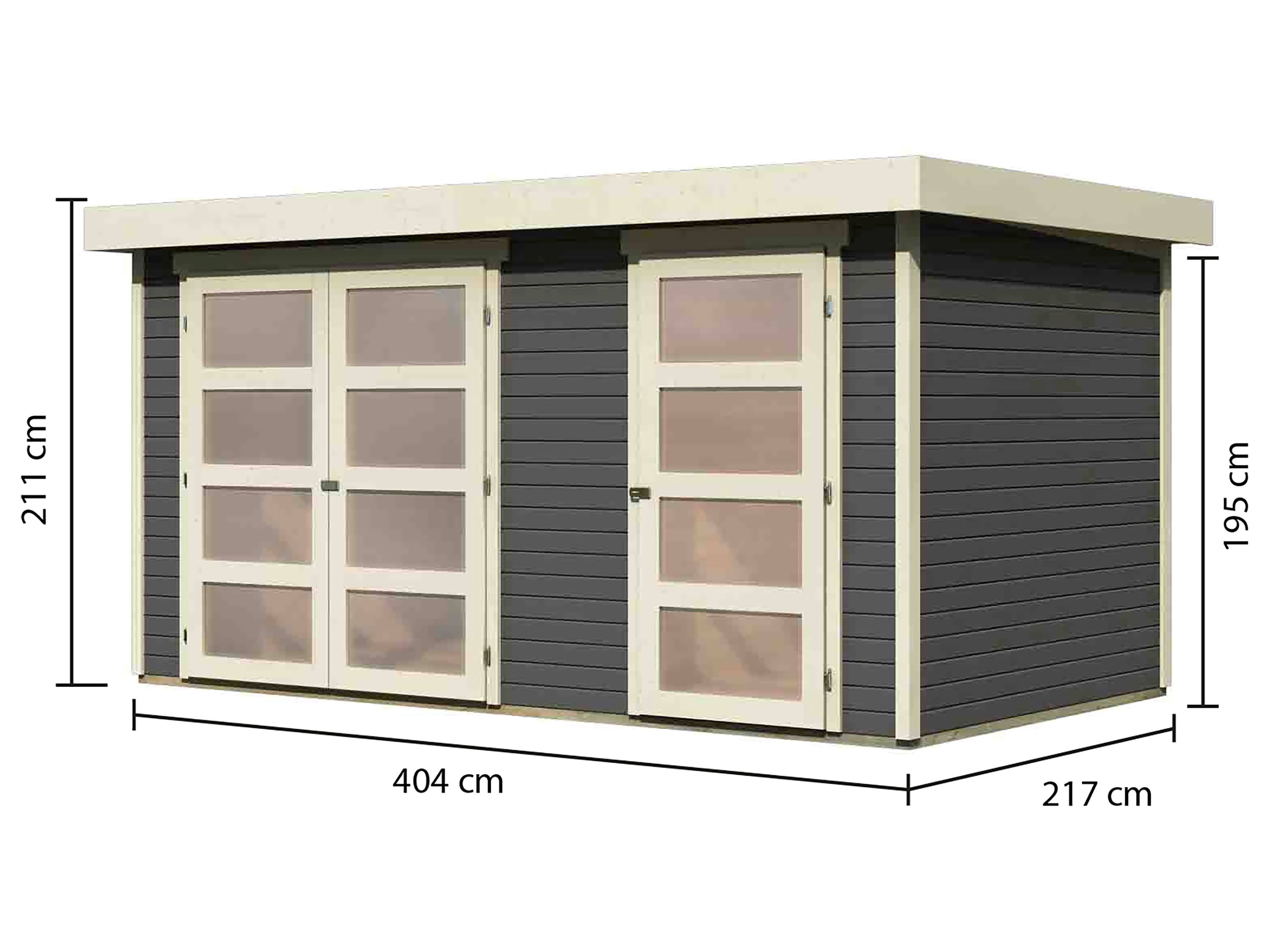 Thumbnail - Karibu Gartenhaus Lund (mit Boden, terragrau)