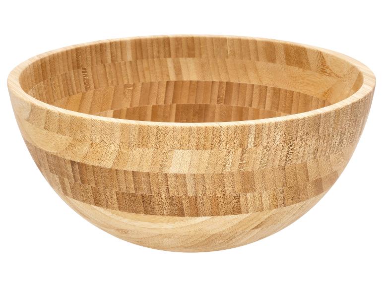 Bambus-Salatschüssel mit natürlicher Holzmaserung
