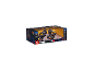 Zwei Spielzeug-Rennwagen und zwei Fahrerfiguren in einer Display-Box.