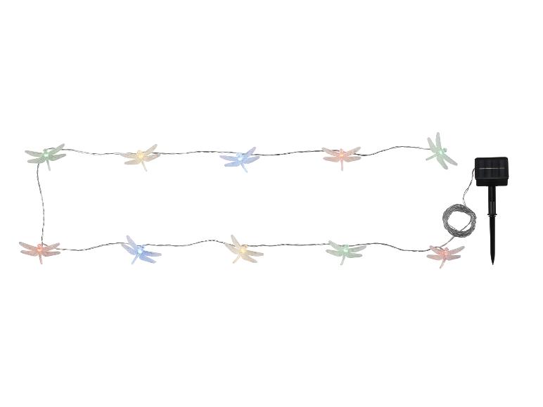 Mehrfarbige Solar-Lichterkette mit Libellen