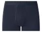 Dunkelblaue Herren-Boxershorts mit elastischem Bund.