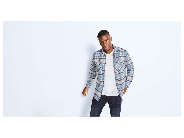 Gehe zu Vollbildansicht: LIVERGY&reg; Herren Overshirt, leger geschnitten, in modernem Karo-Design - Bild 3