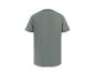 Rückenansicht eines schlichten grünen Kurzarm-T-Shirts.