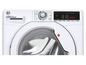 Eine weiße Hoover H-WASH 300 Waschmaschine mit digitalem Display und einer großen Trommel.