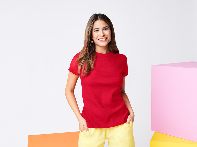 Gehe zu Vollbildansicht: esmara® Damen T-Shirt in Ripp-Qualität - Bild 12