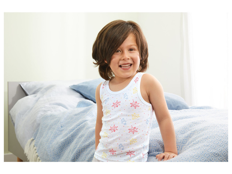 Gehe zu Vollbildansicht: lupilu Kleinkinder Jungen Unterhemden, 3 Stück, mit Bio-Baumwollanteil - Bild 12