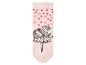 Rosa Socken mit Ballerina und Herzen.
