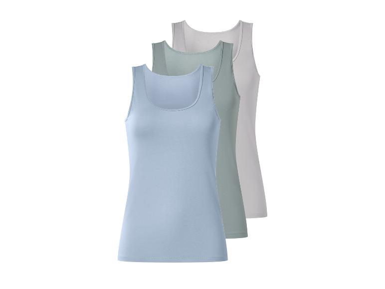 Damen-Tanktops in Hellblau, Mintgrün und Grau