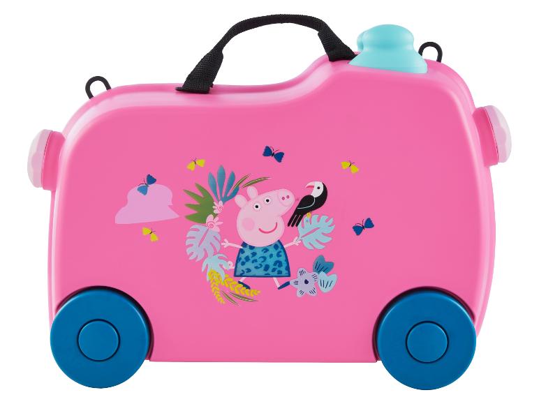 Rosa Peppa Pig Koffer mit Rollen, für Kinder.