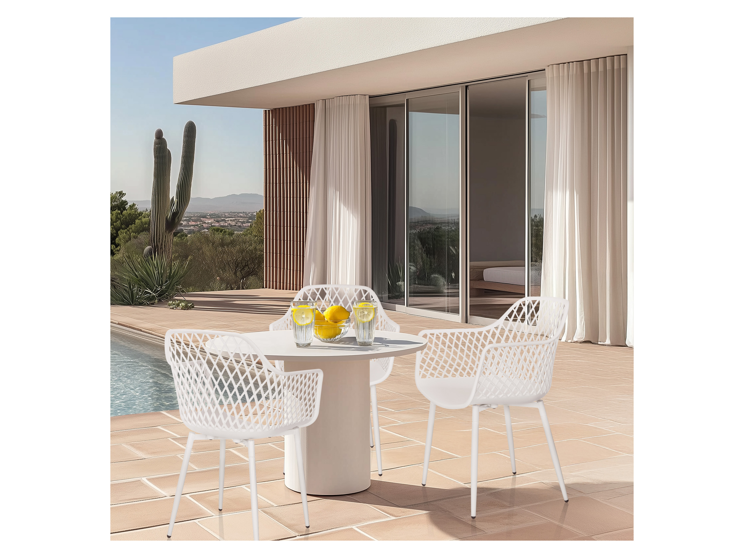 Thumbnail - hjh LIVING Gartenstuhl / Esszimmerstuhl BEGIO L Kunststoff (Weiß)""