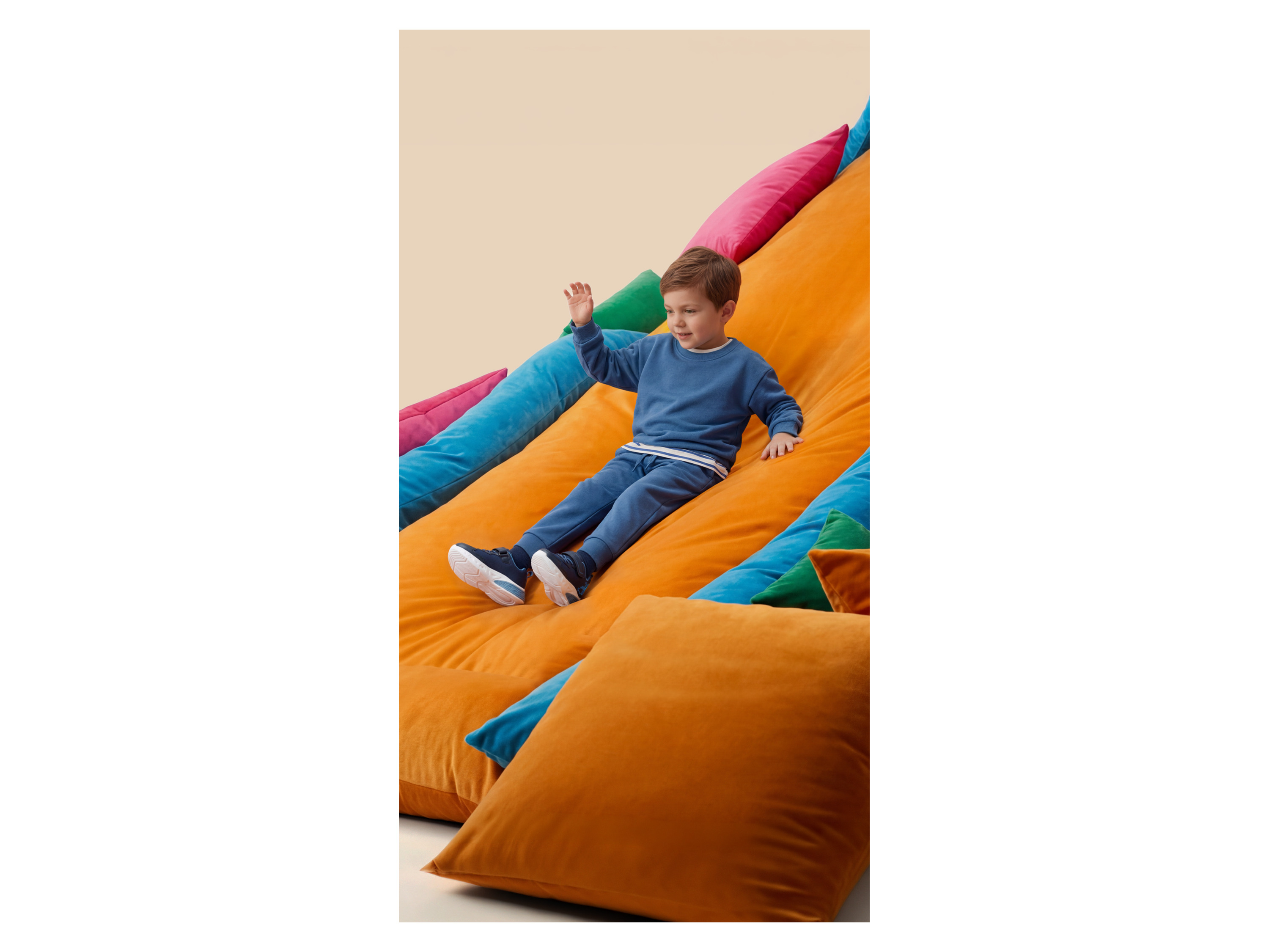 LUPILU® Kleinkinder Mädchen Jungen Sweathose (Blau, 98/104) – Bild 3 von 3