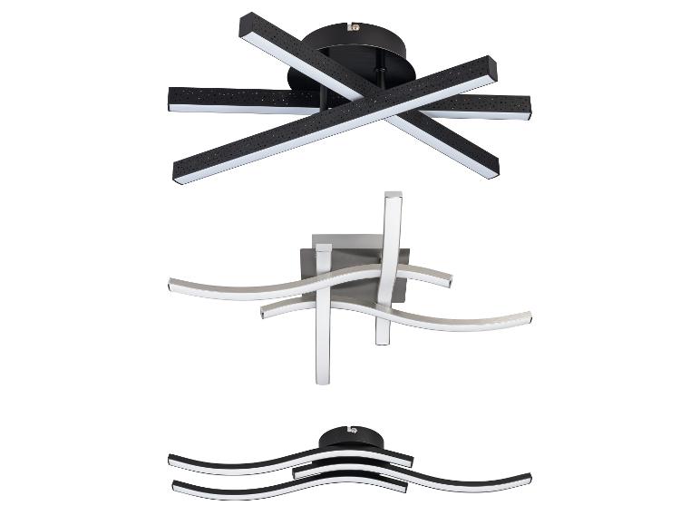 Drei moderne Deckenleuchten im minimalistischen Design.