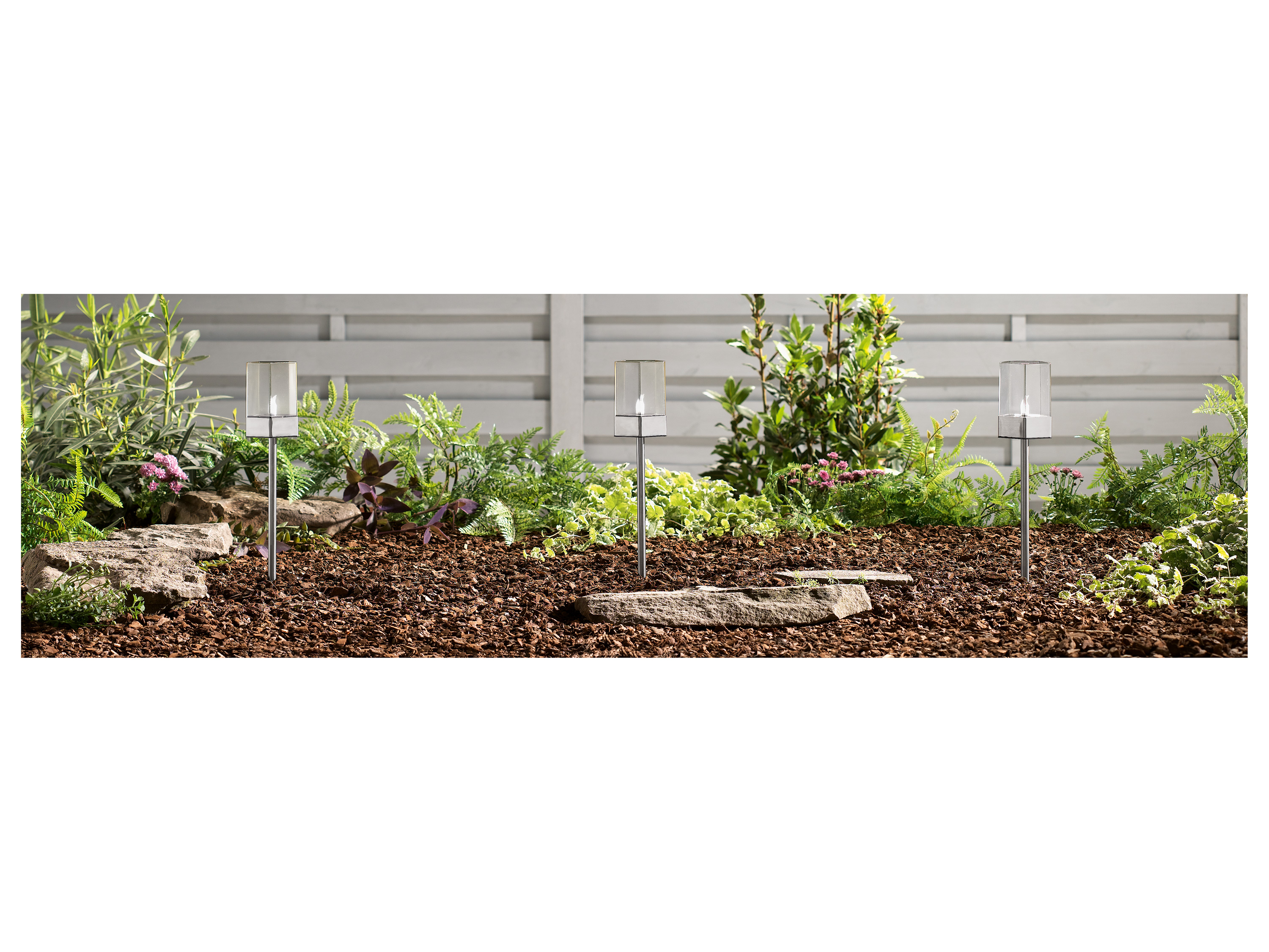 Thumbnail - LIVARNO home LED Solarleuchte 3er Dunkelgrau/ Silber (Garten Spike Satz von 3er Set)