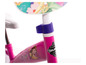 Ein rosa Kinderfahrrad mit Disney-Motiv, mit einem Bild von Belle.