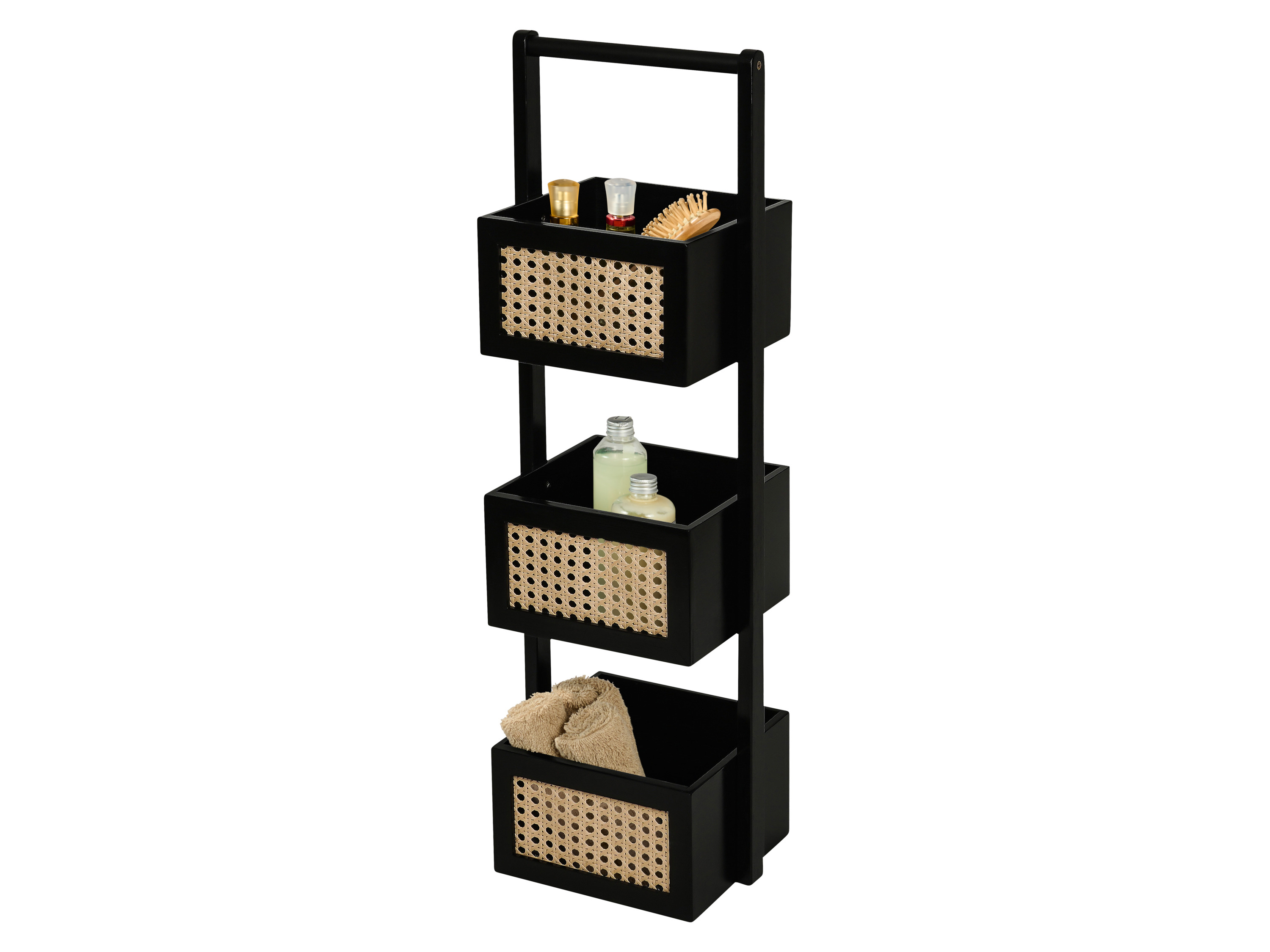 LIVARNO® Bambus-Badregal (Schwarz) – Bild 2 von 3