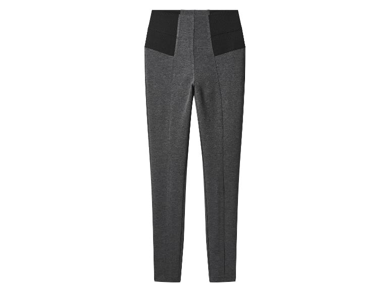 Dunkelgraue High-Waist-Hose mit schwarzen Details