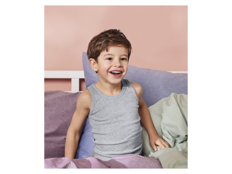 Gehe zu Vollbildansicht: lupilu® Kleinkinder Jungen Unterhemden, 2 Stück, aus reiner Bio-Baumwolle - Bild 7