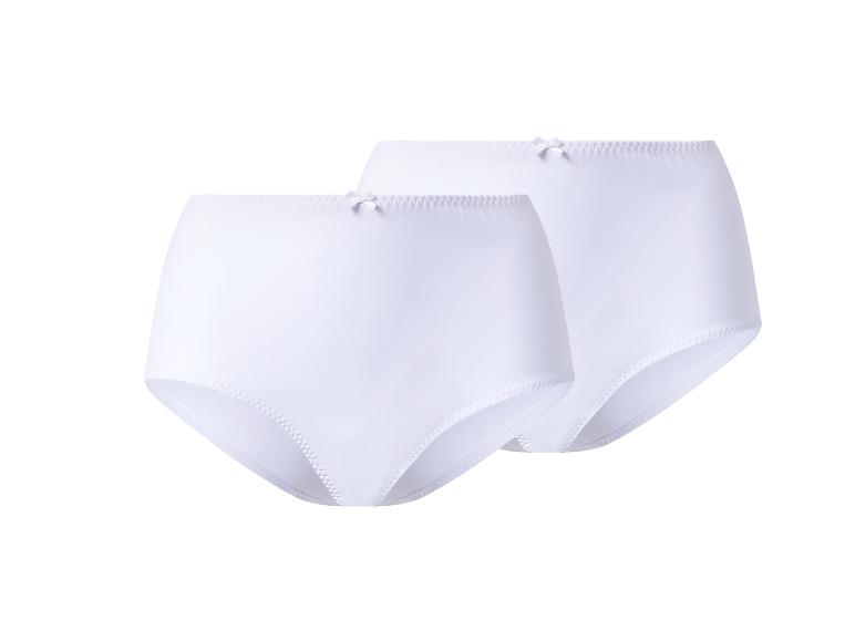 Zwei Paar weiße Damen-Slips.