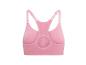 Rosa Sport-BH mit Racerback-Design und verstellbaren Trägern.