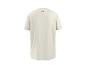 Cremefarbenes Kurzarm-T-Shirt mit kleinem Logo am Nacken.