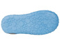 Blaue rutschfeste Sohle mit runden Mustern.