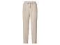 Beige Damenhose mit elastischem Bund und Kordelzug
