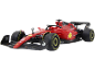 Rotes Formel-1-Spielzeugauto mit schwarzen und gelben Details.