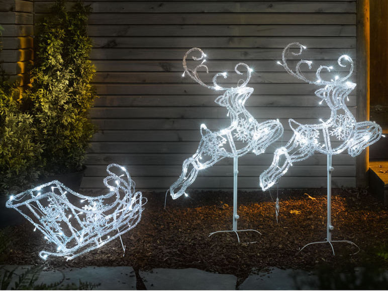 Gehe zu Vollbildansicht: LIVARNO home 3D-Lichtfiguren, 3 tlg. mit 120 LEDs - Bild 2
