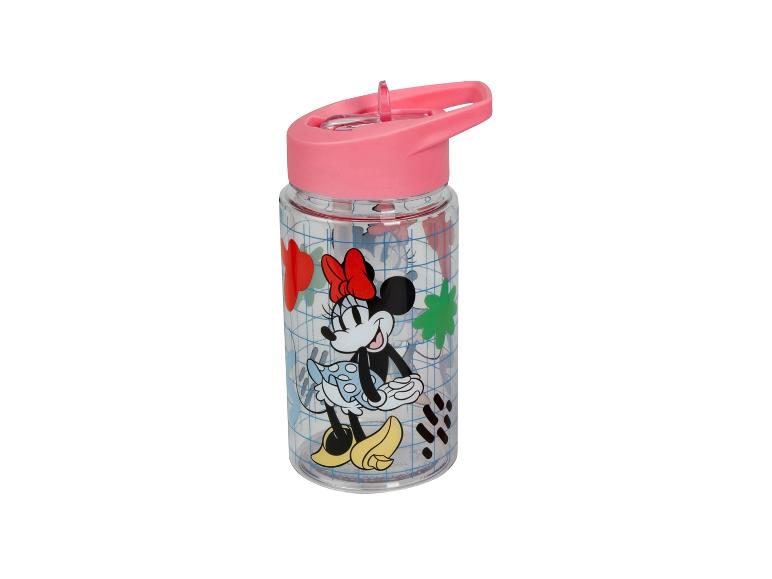 Minnie Maus Trinkflasche mit rosa Deckel und Gittermuster