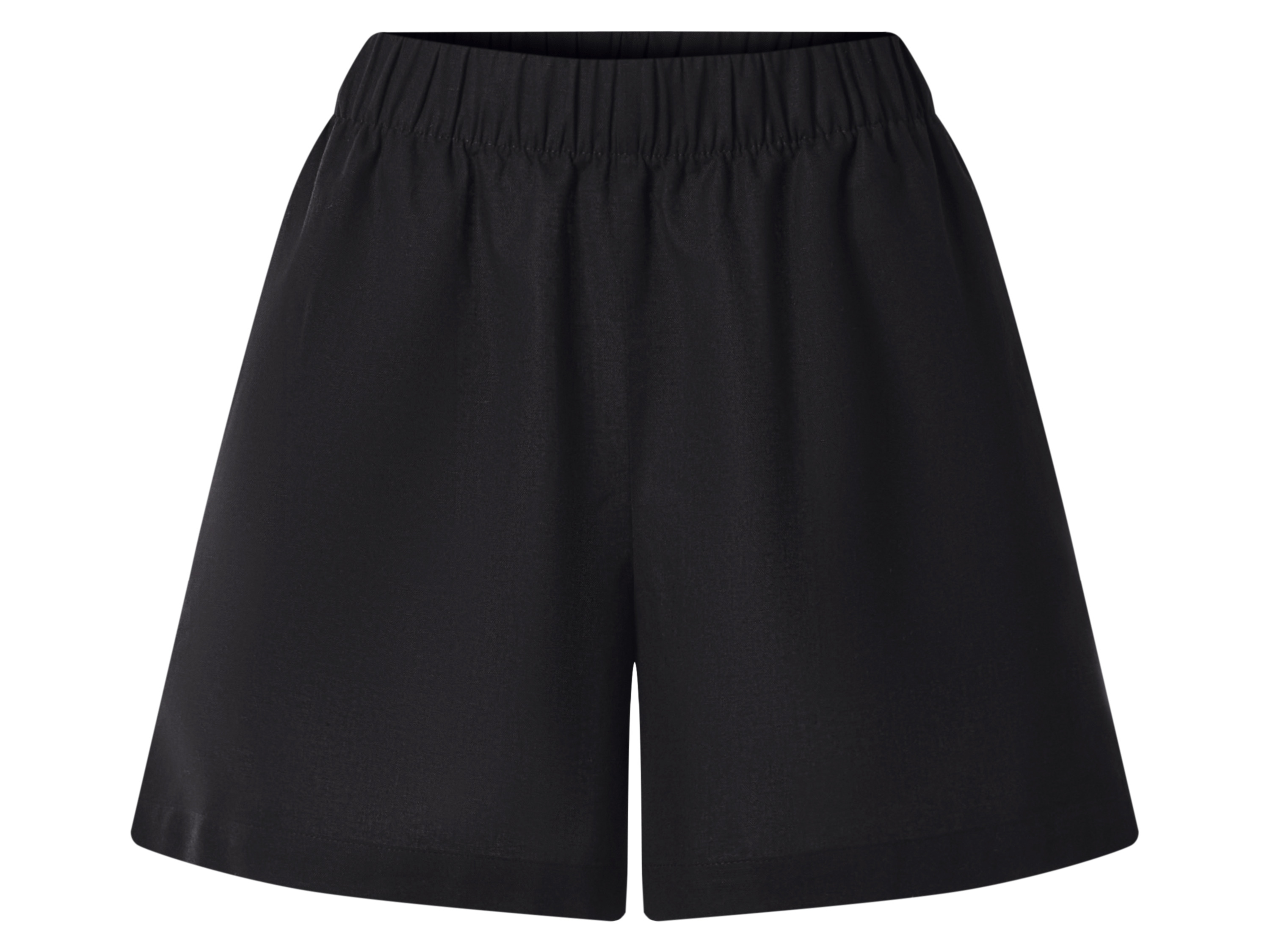 ESMARA® Damen Shorts mit Leinen (Schwarz, XS(32/34))
