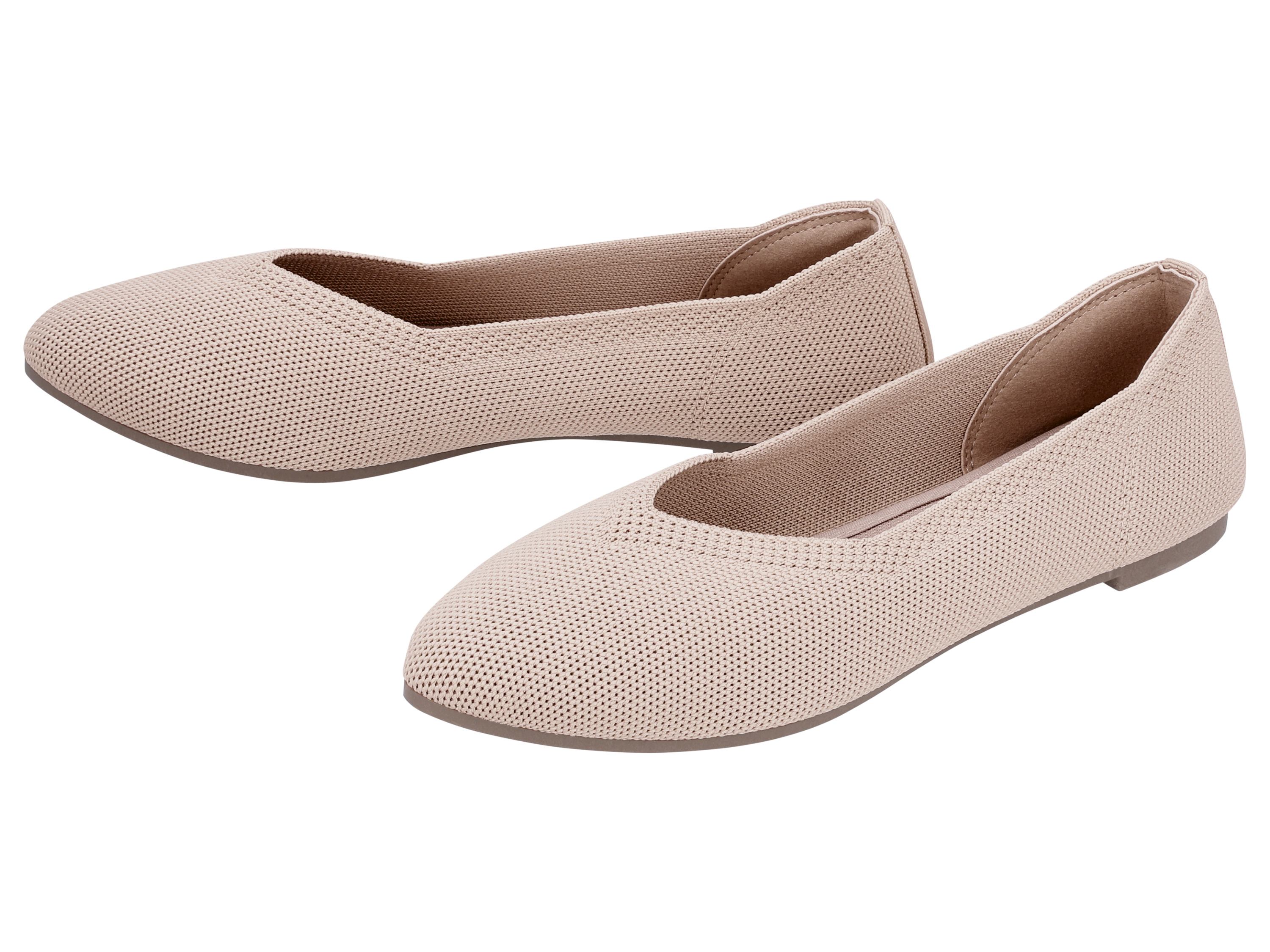 ESMARA® Damen Ballerina, zusammenfaltbar (Beige, 36)