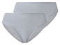 Zwei graue Baumwoll-Slips.