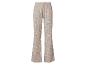 Damen-Pyjamahose mit Blumenmuster in Beige-, Rosa- und Blautönen.