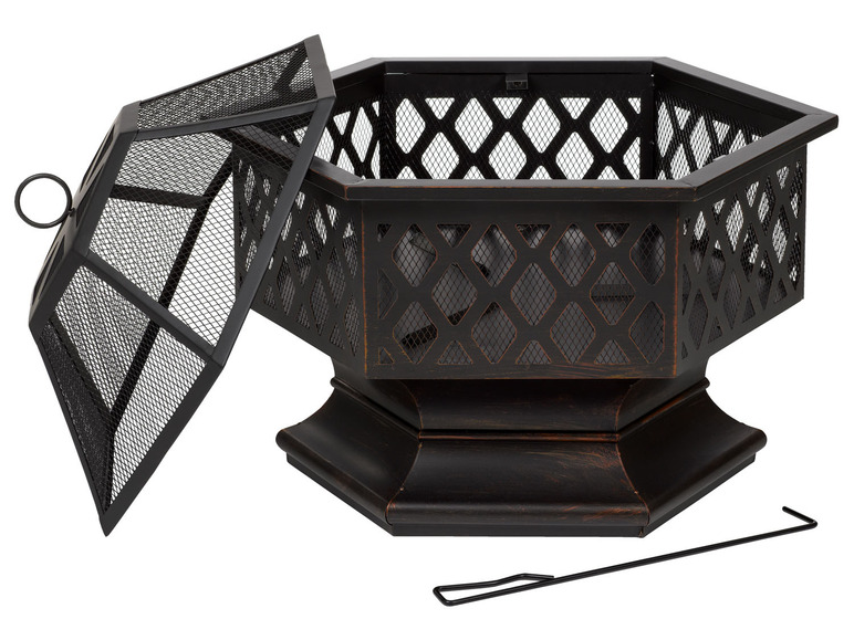 Gehe zu Vollbildansicht: tepro Hexagon Feuerstelle »Farview«, mit Deckel und Schürhaken - Bild 3