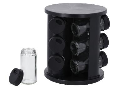 SILVERCREST® Drehbares Gewürzregal, inkl. 9 Glasbehältern