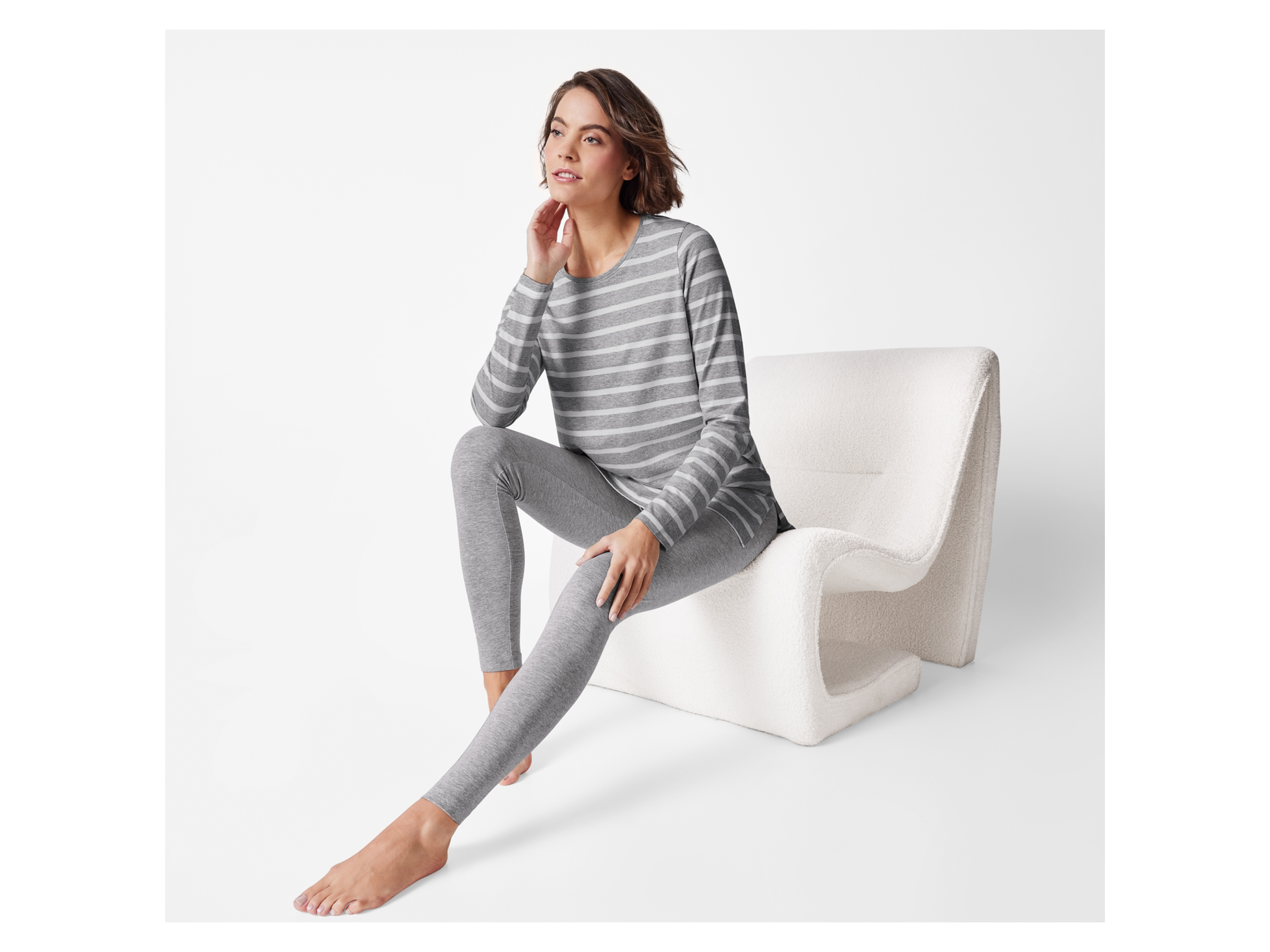 Thumbnail - esmara® Damen Pyjama, angenehmer Tragekomfort (Grau, XS(32/34))""