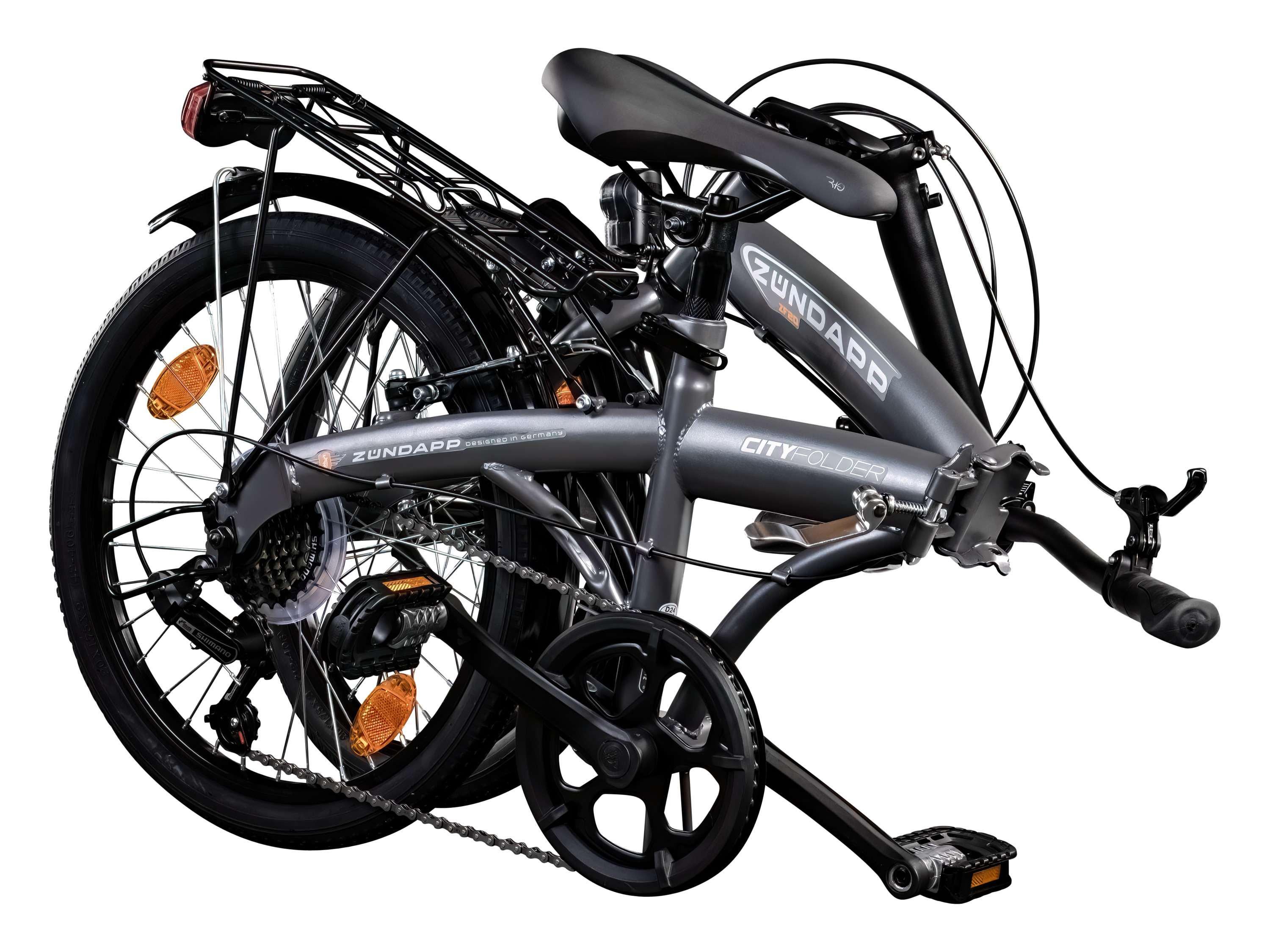 Thumbnail - Zündapp ZF20 Speed Folder Klapprad Faltrad Stadtrad (Grau, 20 Zoll)