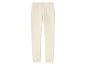 Cremefarbene Jogginghose mit elastischem Bund.
