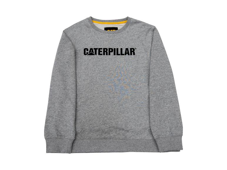 Graues Langarm-Sweatshirt für Herren mit Aufdruck auf der Vorderseite